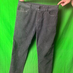 James Perse Corduroy Charcoal 5-Pocket Stretchcord Pants — Size 33